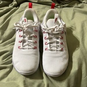 red and white nike zoom hyperace 2 (volleyball shoes)